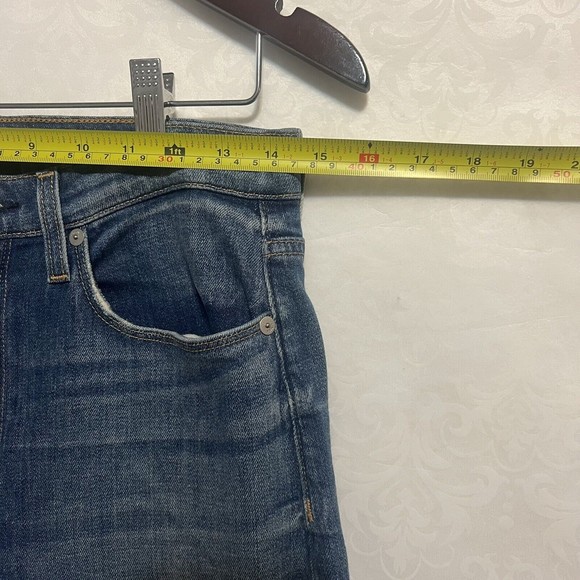 HUDSON Womens Jeans Size 28 Indigo ZOEEY HIGHRISE STRAIGHT CROP Denim Frayed Hem - Picture 12 of 16